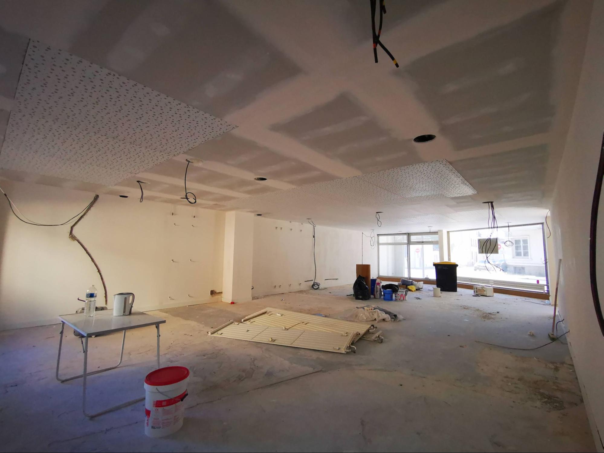 Pose du plafond