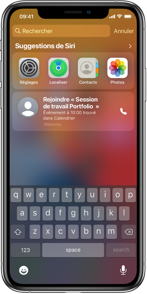 Suggestions de Siri
